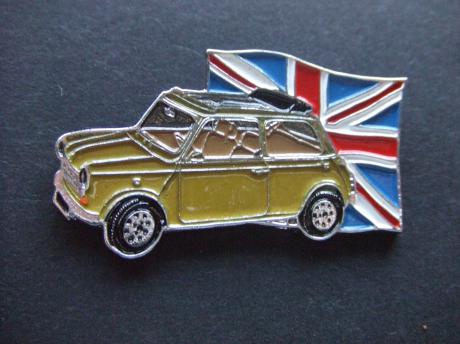 Austin Mini Cooper mosgroen vlag van Engeland